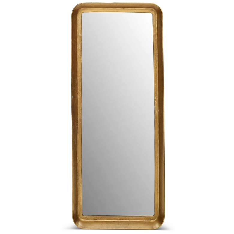 Image 1 Elements Vinod 23.523.5"W x 59"H Antique Brass Wall Mirror