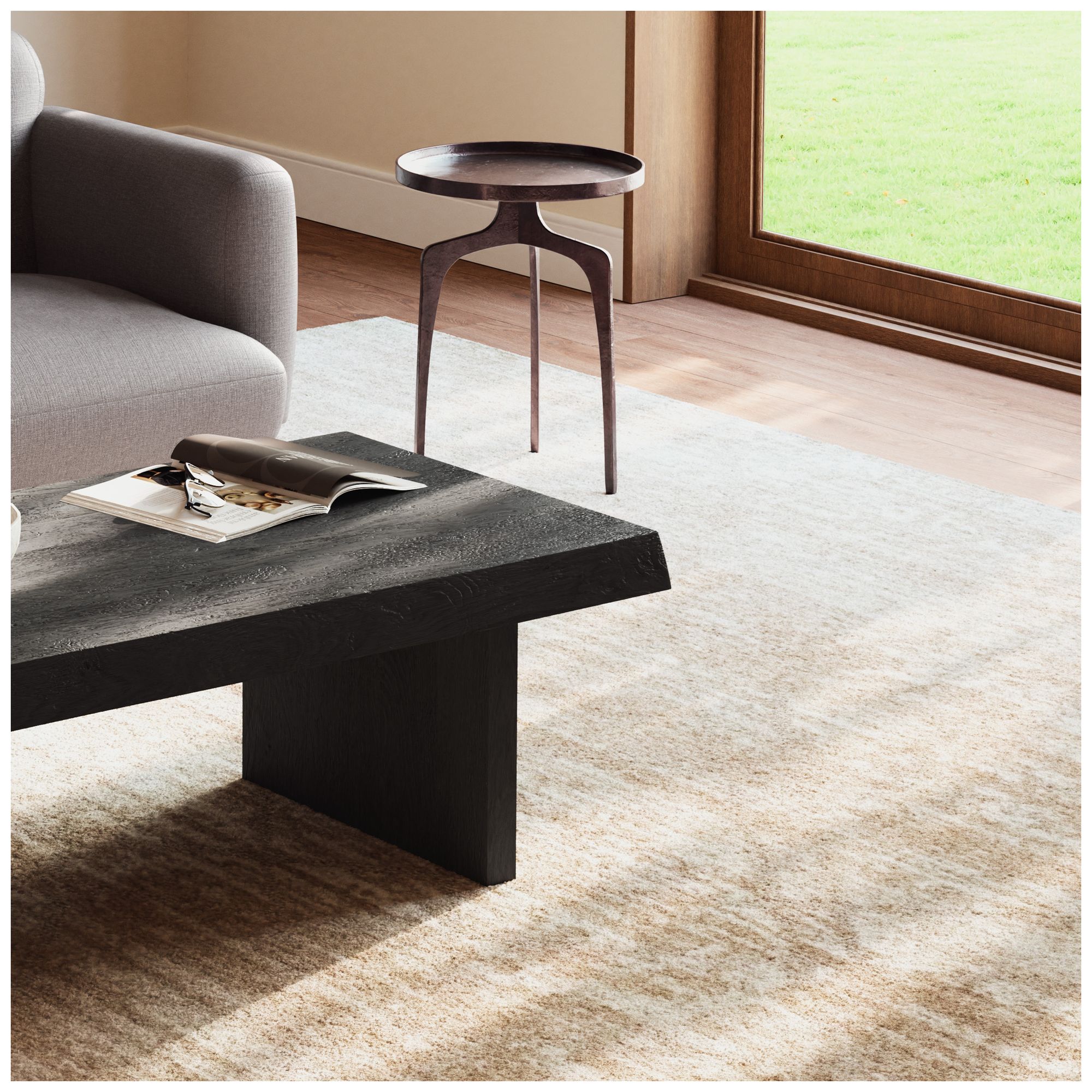 Elements Vinya 16.5" Wide Raw Bronze End Table