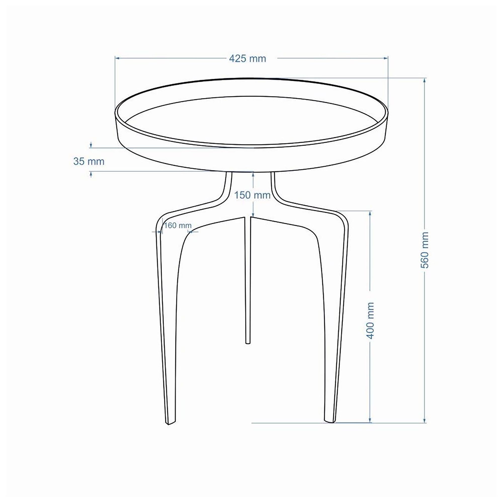 Elements Vinya 16.5" Wide Raw Bronze End Table