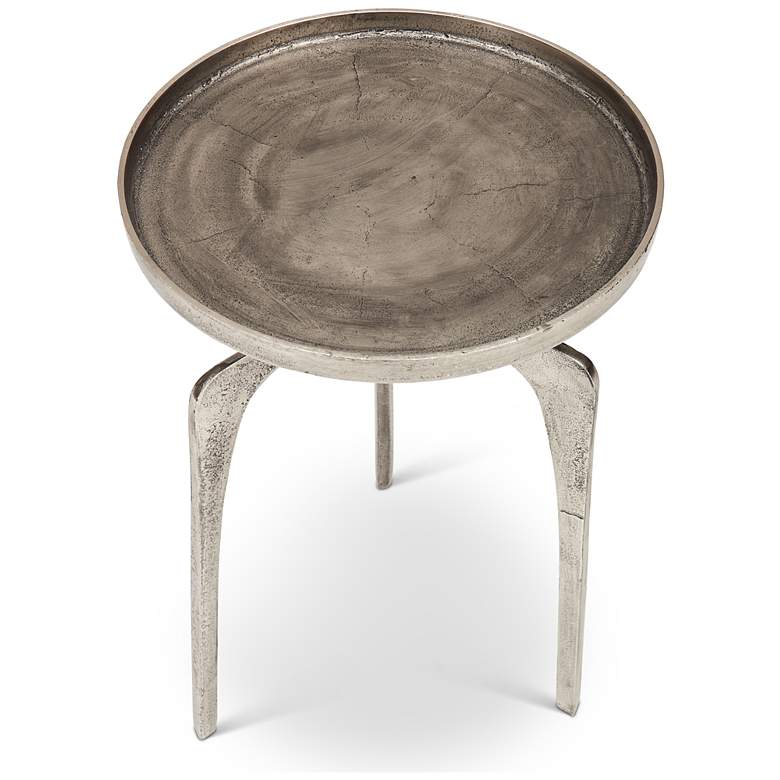 Image 3 Elements Vinya 16.5" Wide Vintage Silver End Table more views