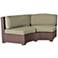 Elements Weave Taupe Canvas Curved Outdoor Sofa