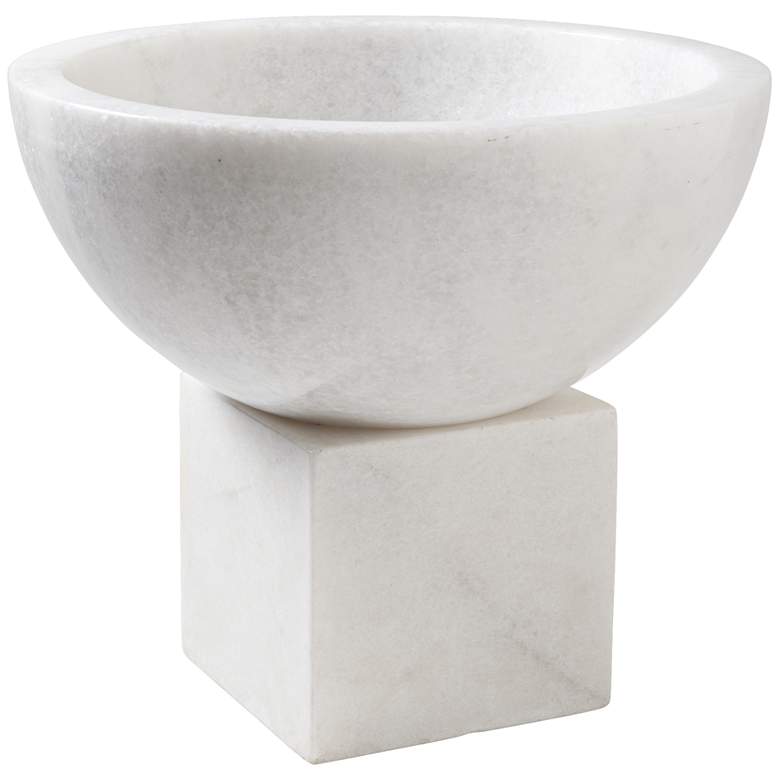 Image 1 Elements White Marble Bowl on Tilt Block