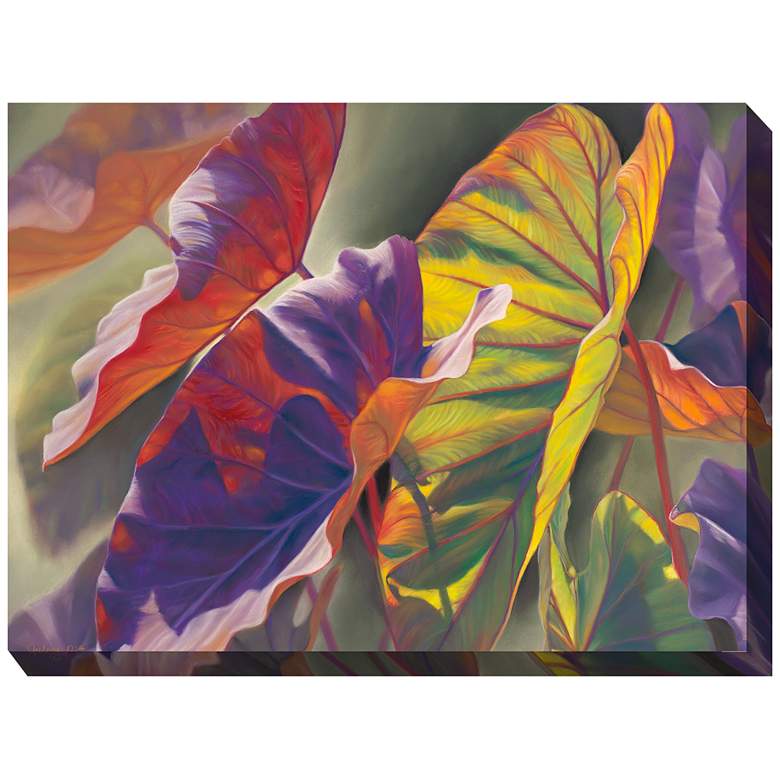 Image 1 Elephant Ears 40" Wide All-Weather Outdoor Canvas Wall Art