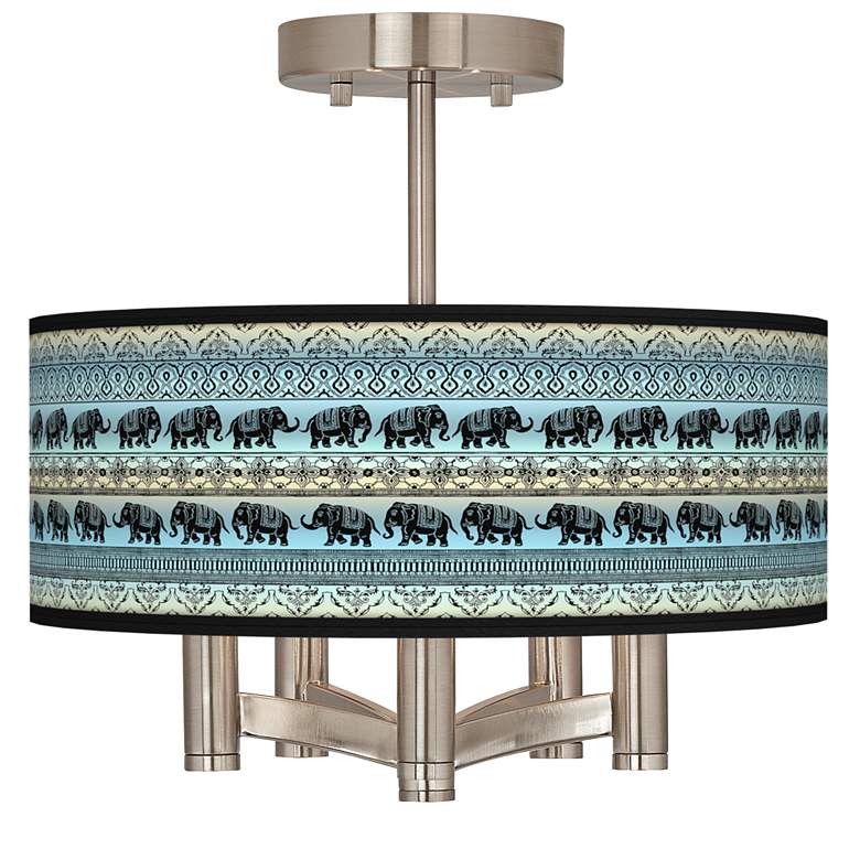 Image 1 Elephant March Ava 5-Light Nickel Ceiling Light