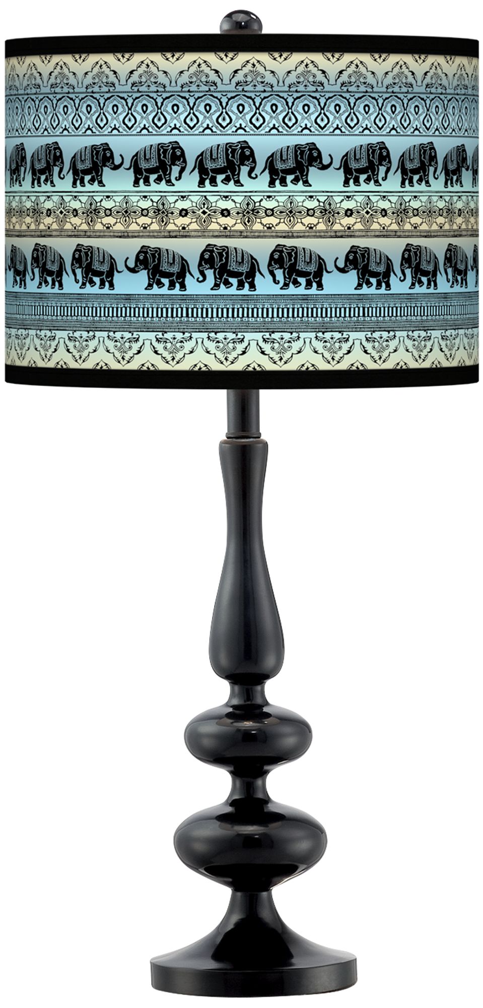 black elephant lamp