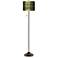 Elephant March Gold Metallic Giclee Bronze Club Floor Lamp