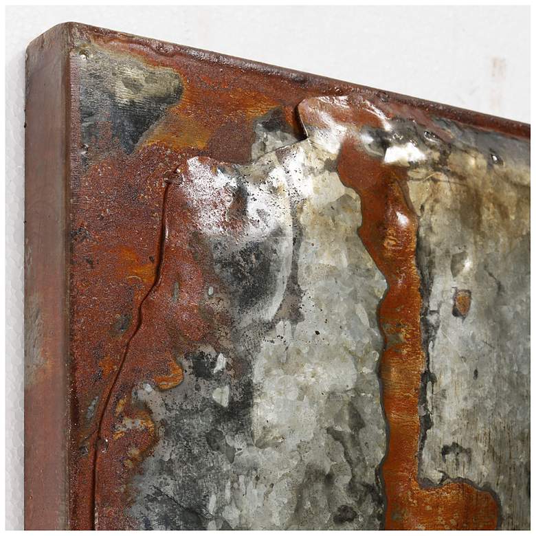 Image 7 Elephant" Mixed Media Iron Hand Painted Dimensional Wall Art more views