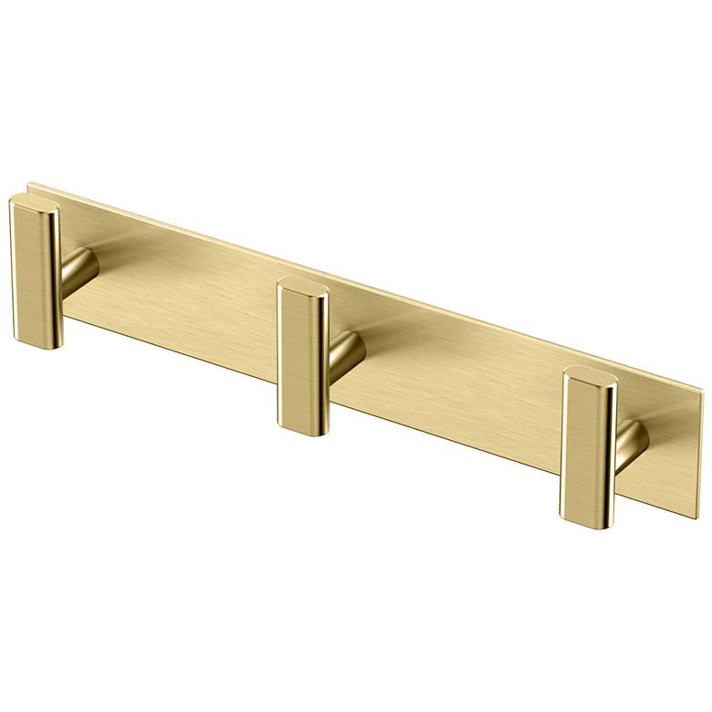 Image 1 Elevate All Modern Decor 11"L Triple Robe Hook, Brushed Brass