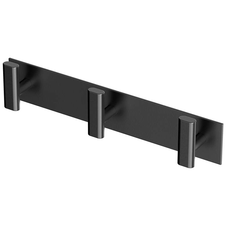Image 1 Elevate All Modern Decor 11"L Triple Robe Hook, Matte Black