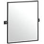1_Elevate Black 23 3/4" x 25" Framed Rectangular Wall Mirror