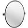 Elevate Black 23 3/4" x 27 1/2" Oval Framed Wall Mirror