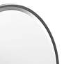 2_Elevate Black 23 3/4" x 27 1/2" Oval Framed Wall Mirror more views