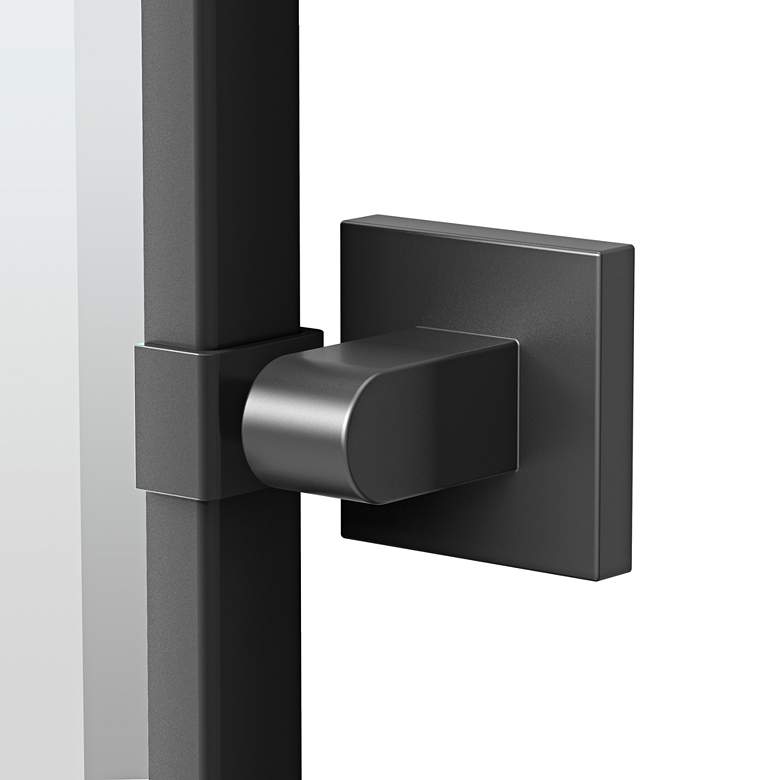 Image 3 Elevate Black 23 3/4" x 27 1/2" Oval Framed Wall Mirror more views