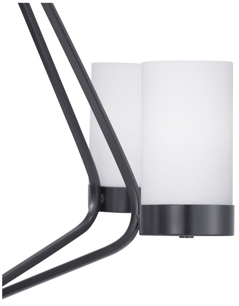Image 6 Elevate Collection Five-Light Etched White Glass Chandelier Light more views