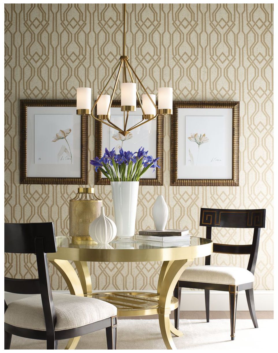Image 4 Elevate Collection Three-Light Etched White Glass Chandelier Light more views