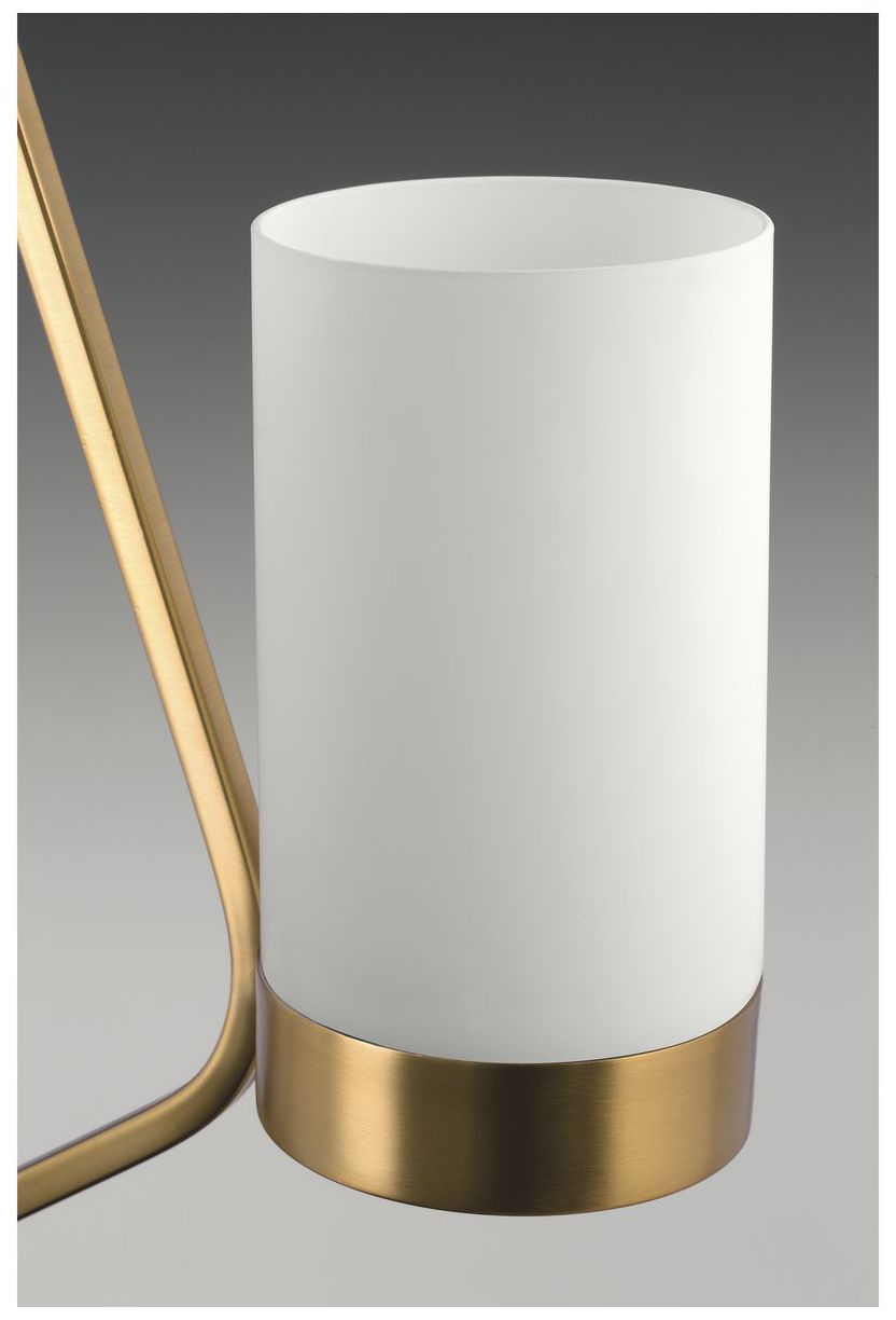 Image 6 Elevate Collection Three-Light Etched White Glass Chandelier Light more views