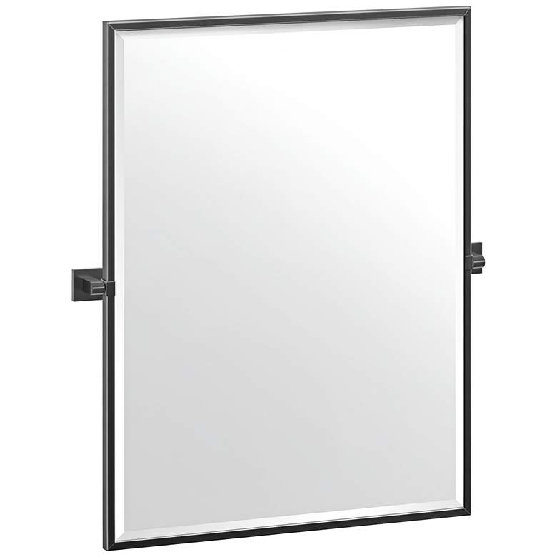 Image 2 Elevate Matte Black 27 3/4 inch x 32 1/2 inch Framed Mirror