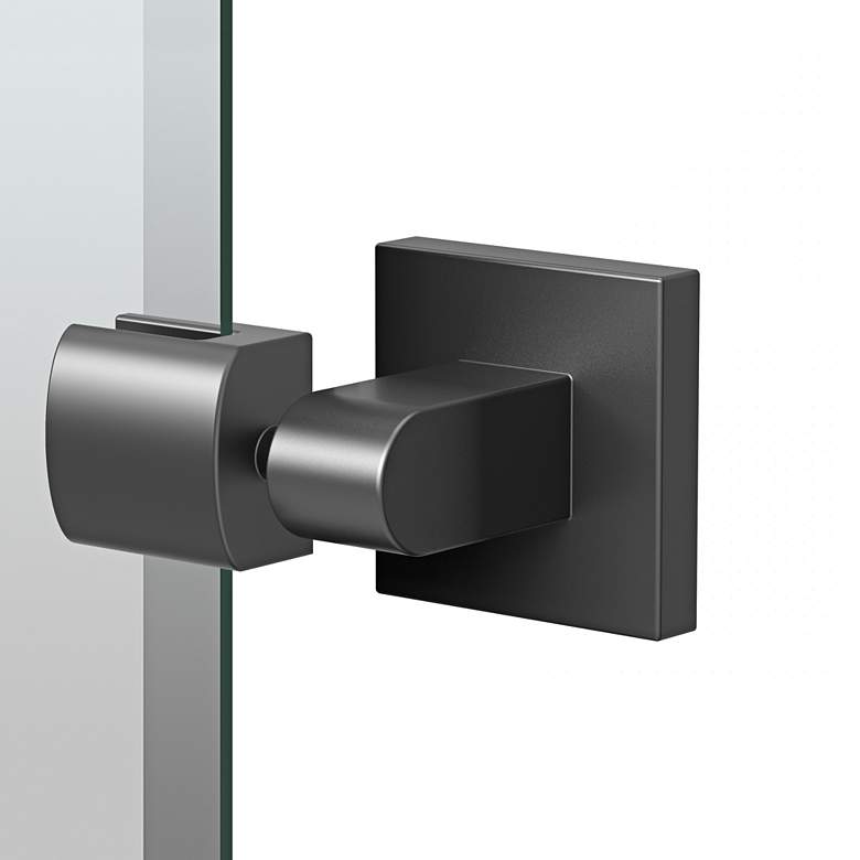 Image 3 Elevate Matte Black 28 1/2" x 32" Frameless Oval Mirror more views