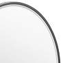 2_Elevate Matte Black 28 1/4" x 33" Oval Framed Wall Mirror more views