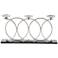 Elevated Looped Silver Metal 3 Pillar Candle Holder