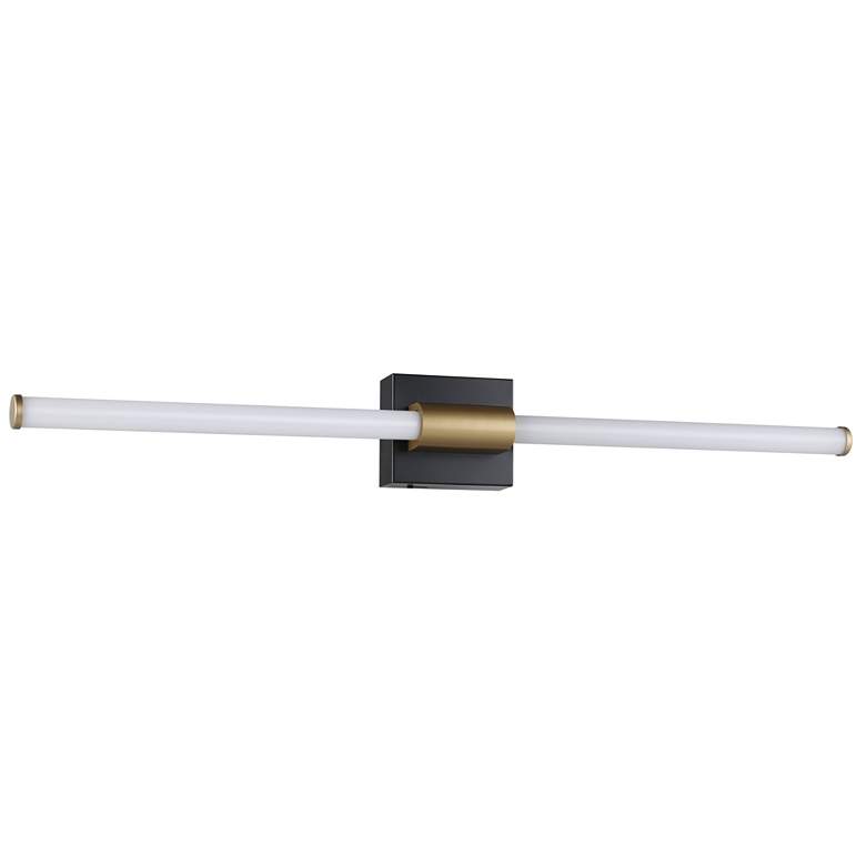 Image 1 Elgo Danika 35-inch Matte Black and Gold 5CCT LED Vanity Light