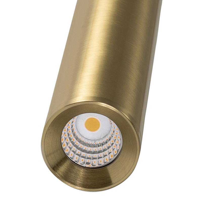 Image 3 Eli 1 1/4" Wide Satin Brass LED Mini Pendant more views