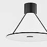 2_Eli 12" Wide Soft Black with Patina Brass LED Ceiling Light more views