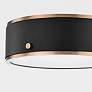 4_Eli 12" Wide Soft Black with Patina Brass LED Ceiling Light more views