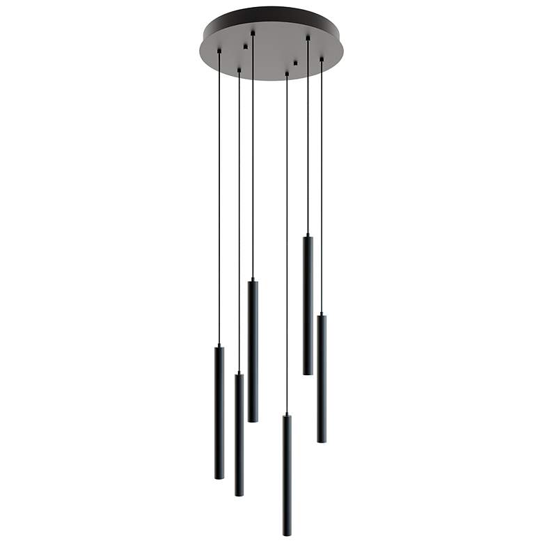 Image 1 Eli 18" Wide Black LED Multi-Light Pendant