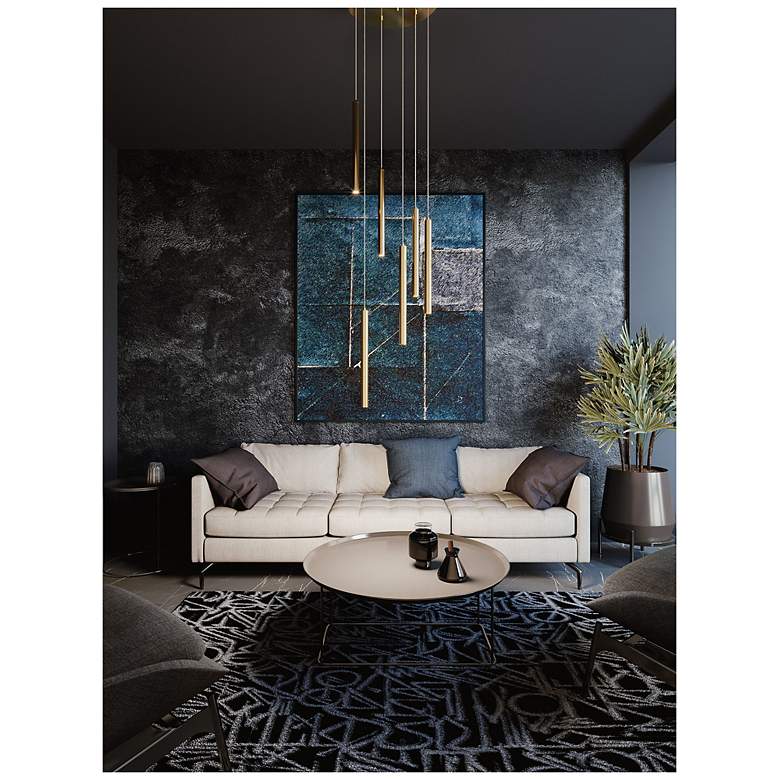 Image 2 Eli 18" Wide Black LED Multi-Light Pendant more views