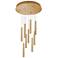 Eli 24" Wide Satin Brass LED Multi-Light Pendant
