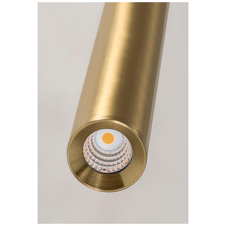 Image 2 Eli 24" Wide Satin Brass LED Multi-Light Pendant more views