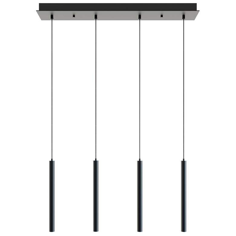 Image 1 Eli 36" 4 Light Round Black LED Pendant