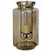 Eli Seeded Candleholder with Metal Insert Smoke 10" x 10" x 12"