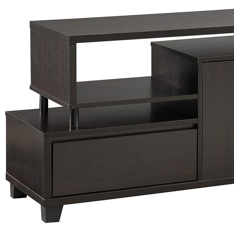 Image 3 Eliana 70 3/4" Wide Cappuccino Wood 2-Drawer TV Stand more views