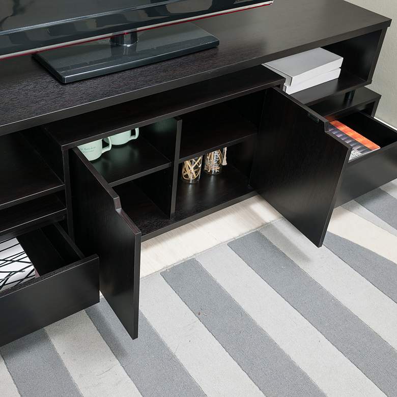 Image 7 Eliana 70 3/4" Wide Cappuccino Wood 2-Drawer TV Stand more views