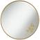 Eliana Gold 31 1/2" Round Flower Etch Wall Mirror