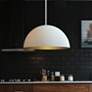 1_Elias 17.75" Wide 3 Light Matte White And Champagne Dome Pendant