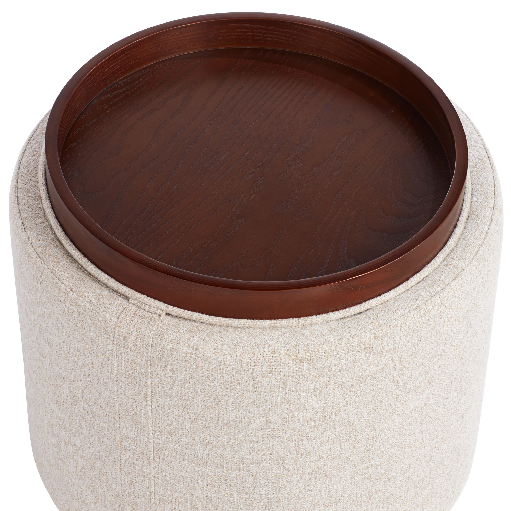 Image 6 Elias 18" High Nathan Ginger Storage Ottoman with Reversible Tray more views