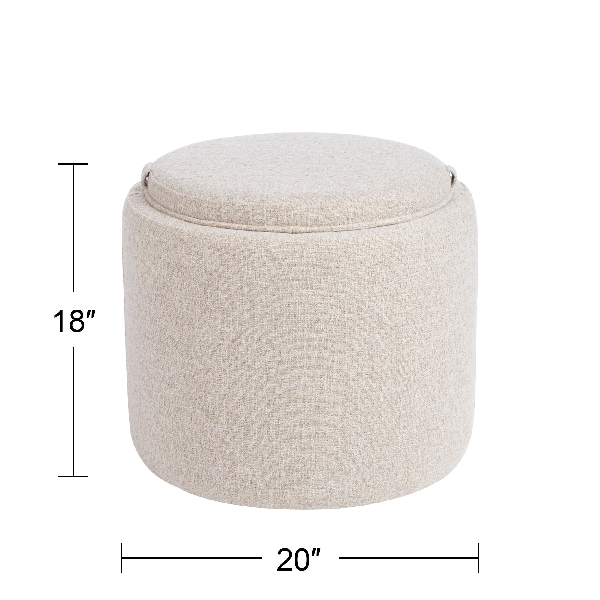 Elias 18" High Nathan Ginger Storage Ottoman with Reversible Tray in scene