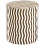 Elias 18" Natural Bone and Gray Resin Accent Table