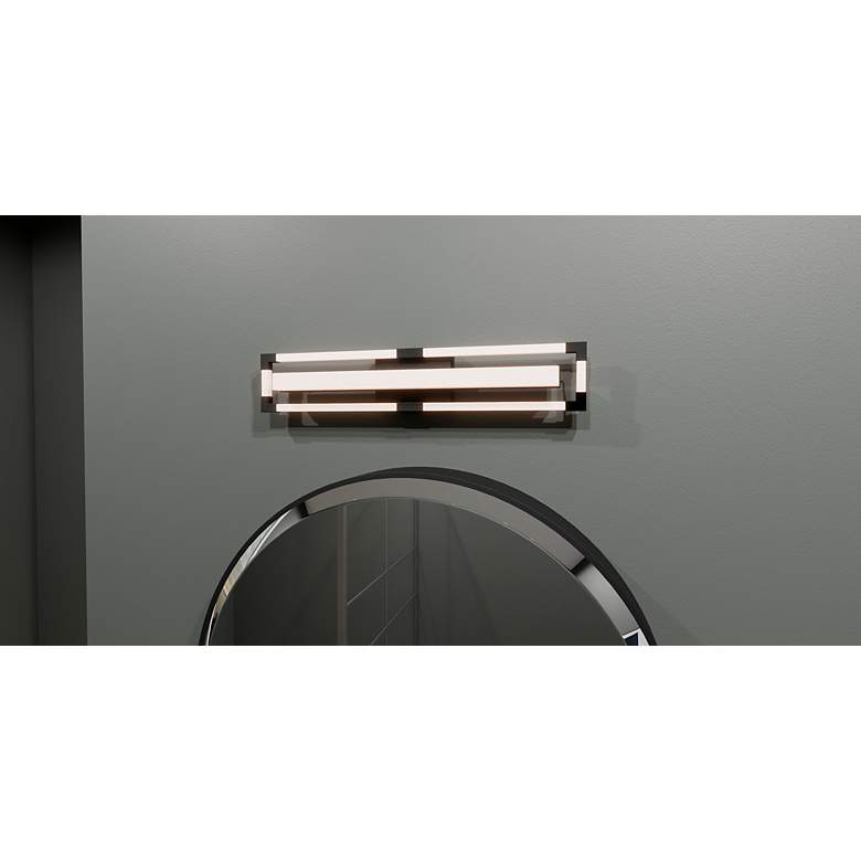 Image 7 Elias Integrated LED Matte Black Bath Light with CCT Switch more views