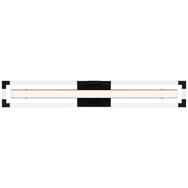 Image 2 Elias Integrated LED Matte Black Bath Light with CCT Switch