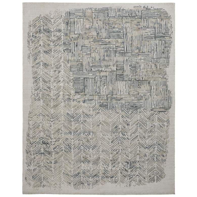 Image 1 Elias Modern Abstract Hand Woven Green Area Rug 6891F