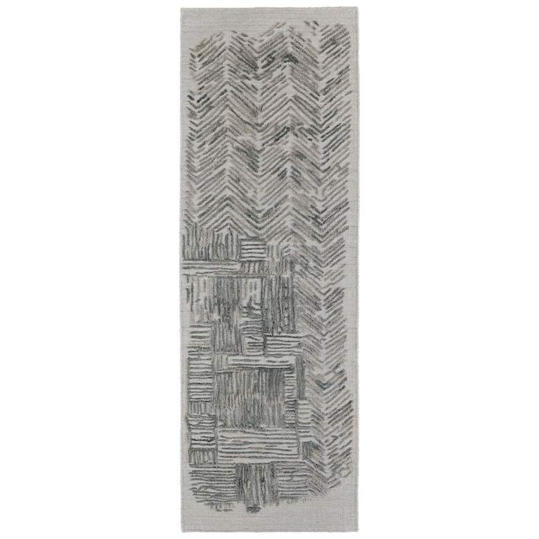 Image 1 Elias Modern Abstract Hand Woven Green Area Rug 6891F