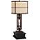 Elias Oil-Rubbed Bronze Table Lamp With Black Square Riser