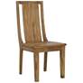 Elias Sunburst Brown Wood Dining Chairs Set of 2