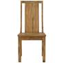 Elias Sunburst Brown Wood Dining Chairs Set of 2