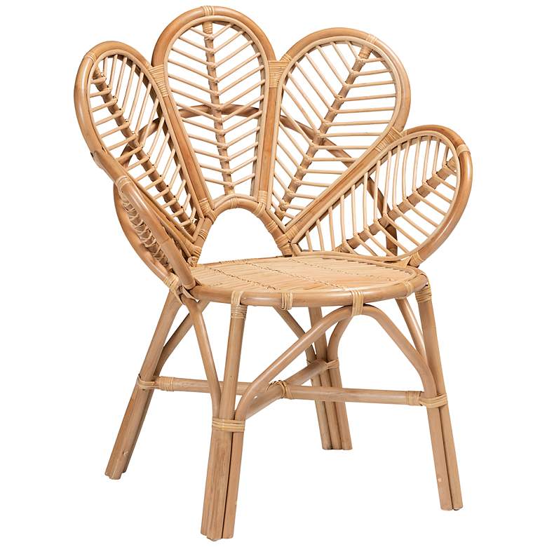 Image 2 Eliava Natural Brown Rattan Flower Accent Chair