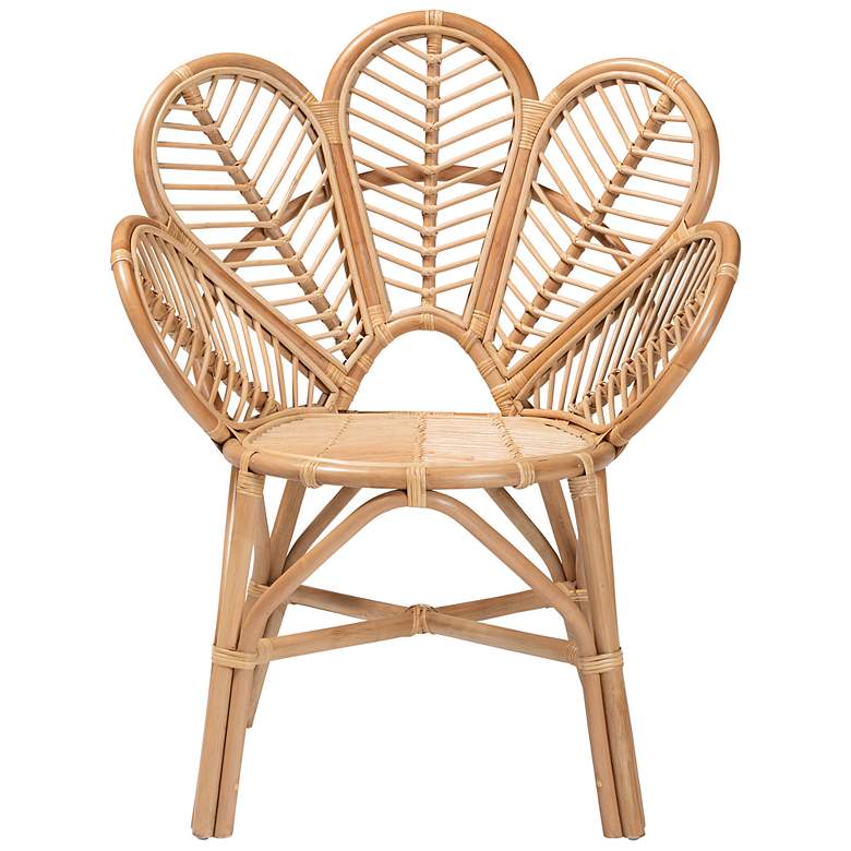 Image 6 Eliava Natural Brown Rattan Flower Accent Chair more views